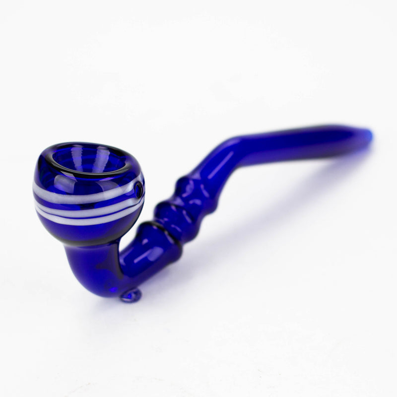 O 8" Gandalf blue color glass hand pipe pack of 2