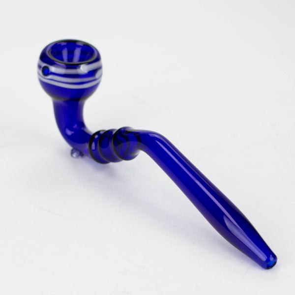O 8" Gandalf blue color glass hand pipe pack of 2