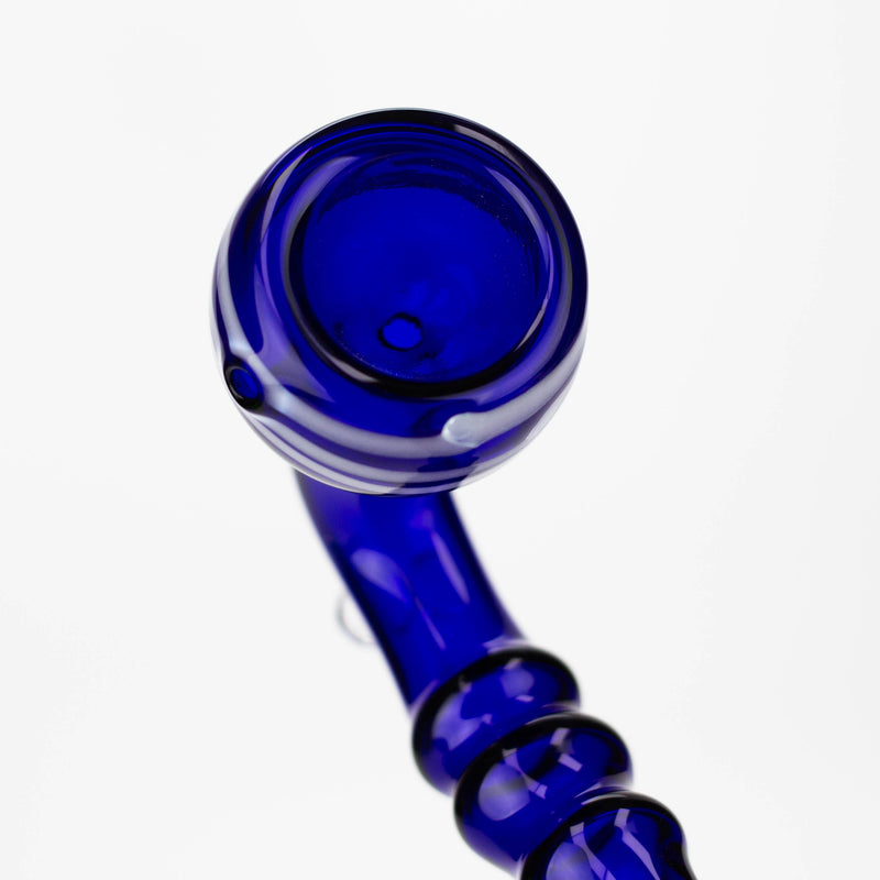 O 8" Gandalf blue color glass hand pipe pack of 2
