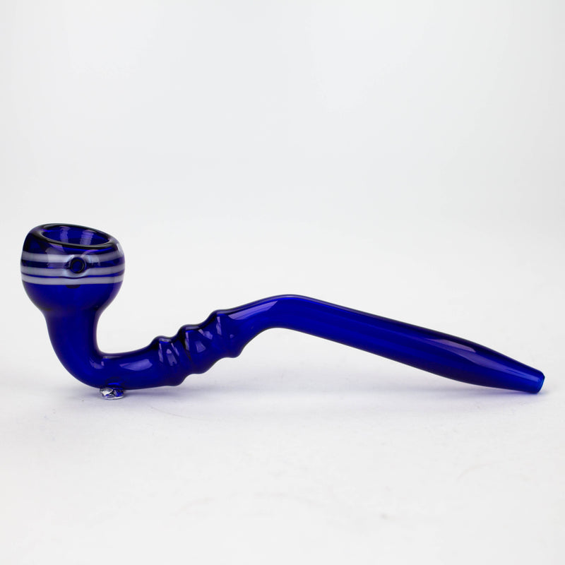 O 8" Gandalf blue color glass hand pipe pack of 2