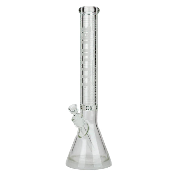SC Castle Glassworks 18" 9mm Circuits Sandblasted Beaker Bong
