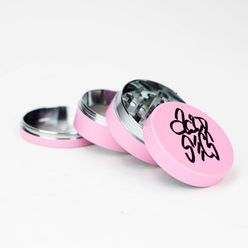 O Acid Secs 4 parts 50mm Glow-in-the-Dark metal herb grinder