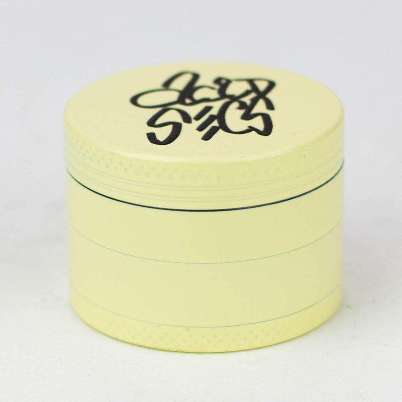 O Acid Secs 4 parts 50mm Glow-in-the-Dark metal herb grinder