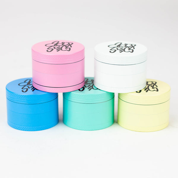 O Acid Secs 4 parts 50mm Glow-in-the-Dark metal herb grinder