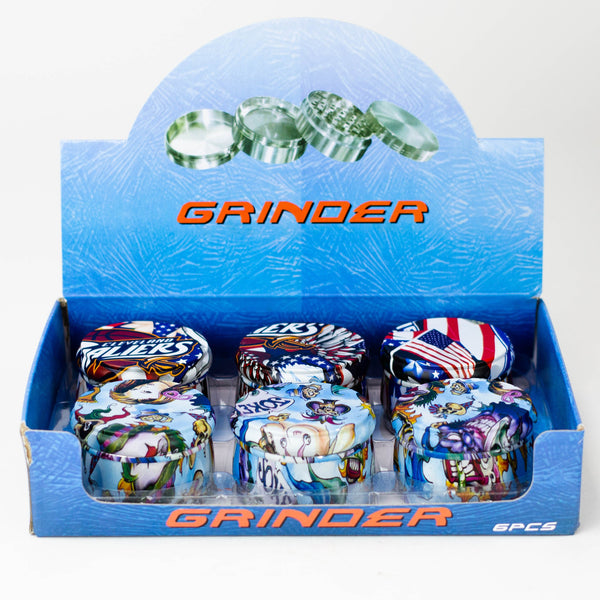 O 2.2" Metal Grinder American Eagle 4 Layers Box of 6 [GZ48]