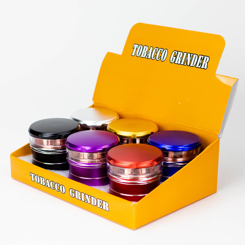 O Heavy-duty 2.5" Aluminum Grinder 4 Layers Box of 6 [GA3361]