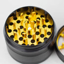 2.5" Lightning Aluminum Grinder 4 Layers with color acrylic window [GA021] Regular Grinder 777 Smoke