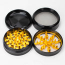 2.5" Lightning Aluminum Grinder 4 Layers with color acrylic window [GA021] Regular Grinder 777 Smoke
