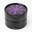 2.5" Lightning Aluminum Grinder 4 Layers with color acrylic window [GA021] Regular Grinder 777 Smoke Purple