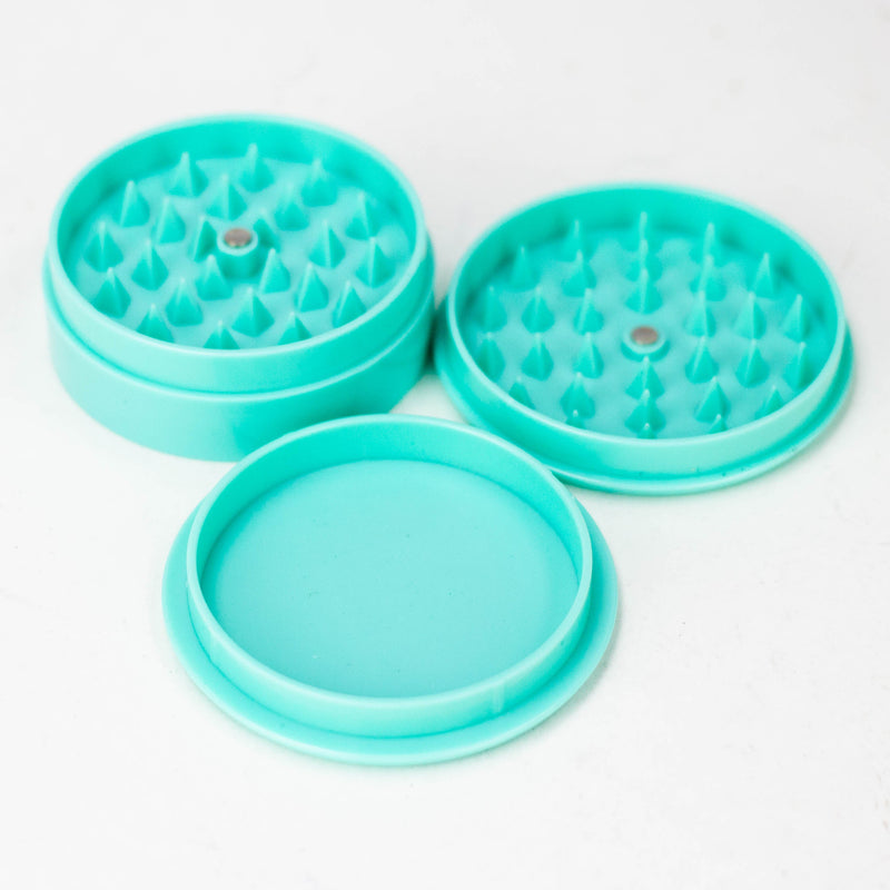 O 2.5" Macaron Plastic Grinder 3 Layers Box of 12 [GP020]