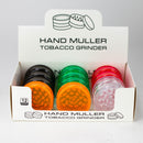 2.5" Transparent Plastic Grinder 3 Layers Box of 12 [GP010] Display Pack 777 Smoke