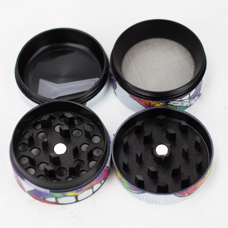 O 1.5" Metal Grinder Red Lips Design 4 Layers Box of 12 [GZ632]