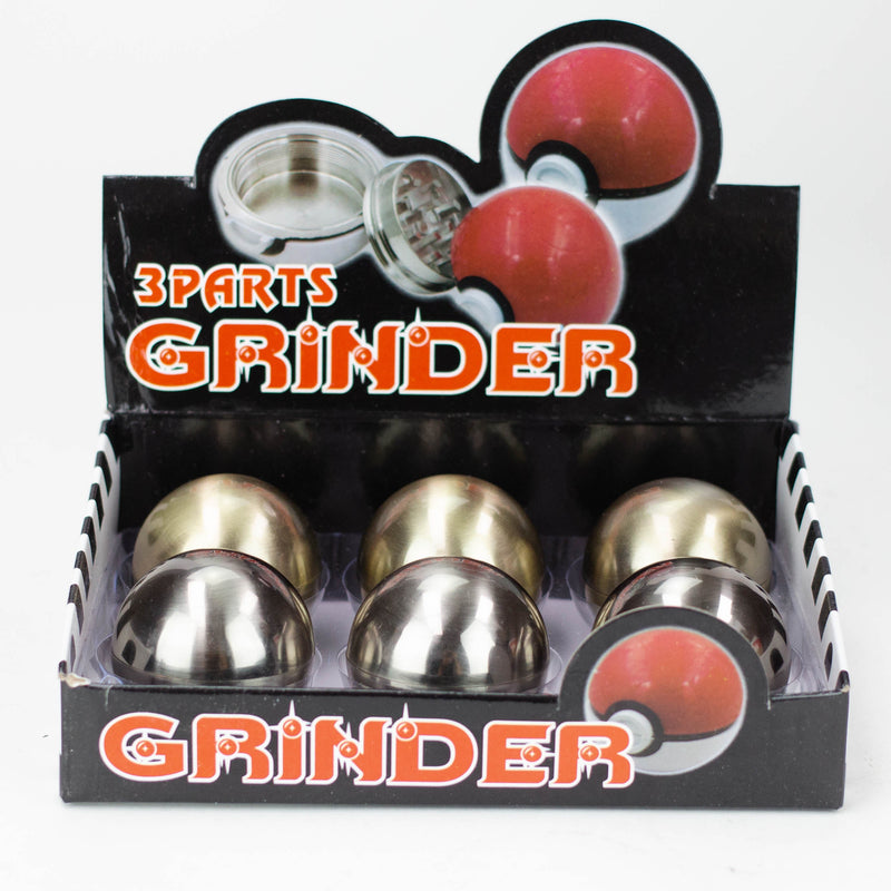 O 2" Ball Shape Metal Grinder 3 Layers Box of 6 [GZ6281]