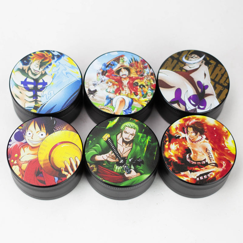 O 2" Metal Grinder with Comic Design 3 Layers Box of 12 [GZ629]