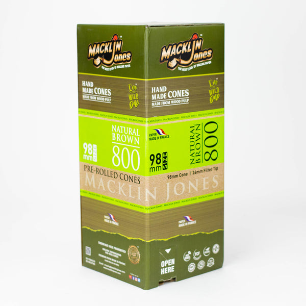 O Macklin Jones - Natural Brown 98 mm Size Pre-Rolled cones Tower 800