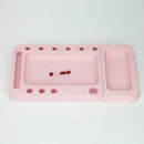 Divided Plastic Rolling Tray Tray BANKA Pink-R