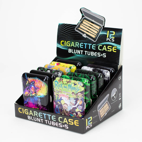 O Metal Cigarette Case for Blunt tubes Box of 12