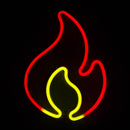 LED Neon Decoration Signs - Party Collections Flag · Sign JJ Distribution Flame (12" x 9")