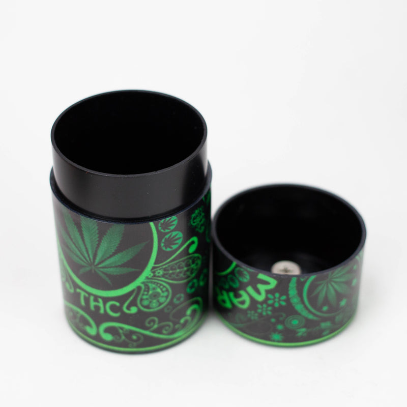 O Air tight Stash Jars with Green Leaf Designs Box of 6