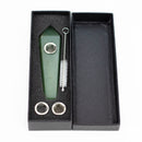 Acid Secs | Green Adventurine Crystal Pipe with Choke Quartz · Stone Pipe Acid Secs Productions Inc.