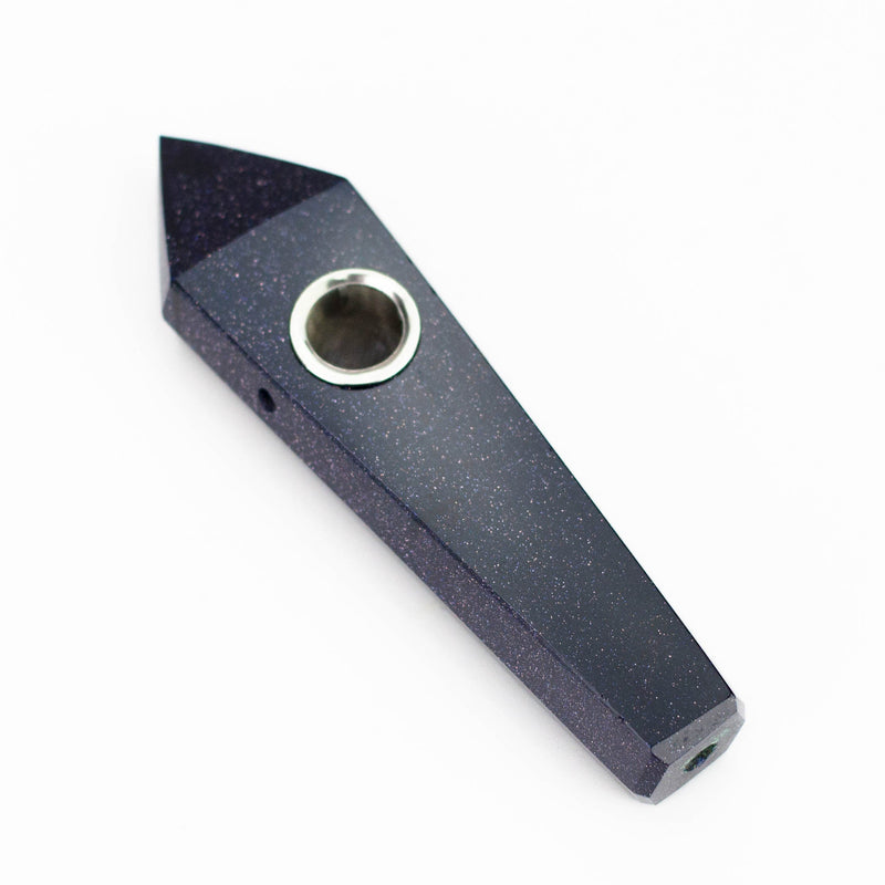 Acid Secs | Golden Stone Crystal Pipe with Choke Quartz · Stone Pipe Acid Secs Productions Inc. Blue