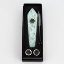 Acid Secs | Snow Green Crystal Pipe with Choke Quartz · Stone Pipe Acid Secs Productions Inc.