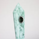 Acid Secs | Snow Green Crystal Pipe with Choke Quartz · Stone Pipe Acid Secs Productions Inc.