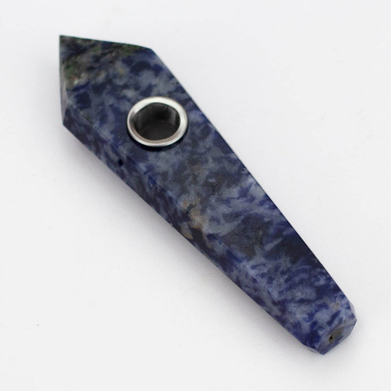 Acid Secs | Blue Dot Stone Crystal Pipe with Choke Quartz · Stone Pipe Acid Secs Productions Inc.