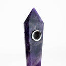 Acid Secs | Pure Amethyst Crystal Pipe with Choke Quartz · Stone Pipe Acid Secs Productions Inc.