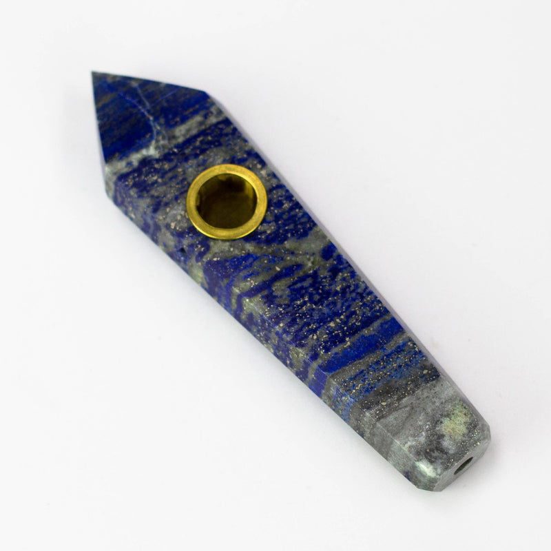 Acid Secs | Lapis Lazuli Crystal Pipe with Choke Quartz · Stone Pipe Acid Secs Productions Inc.