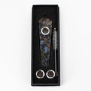 Acid Secs | Glaucophane Crystal Pipe with Choke Quartz · Stone Pipe Acid Secs Productions Inc.