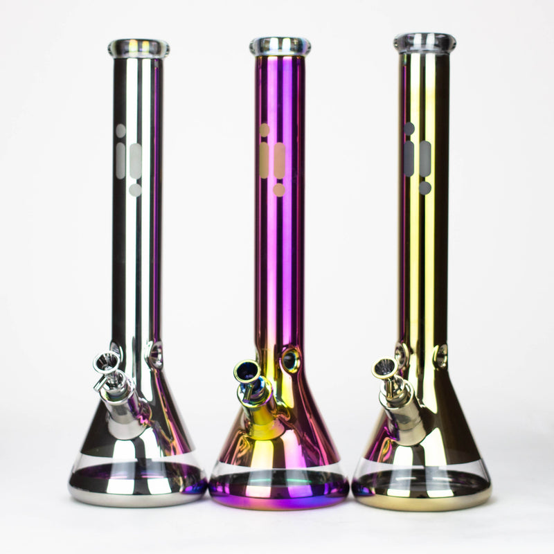 O Infyniti | 18" 7 mm Metallic glass water bong [GP2004]