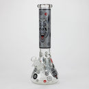 13.5 " JJ WOLF GLOW IN THE DARK BONG Glass Bong JJ Distribution BLACK