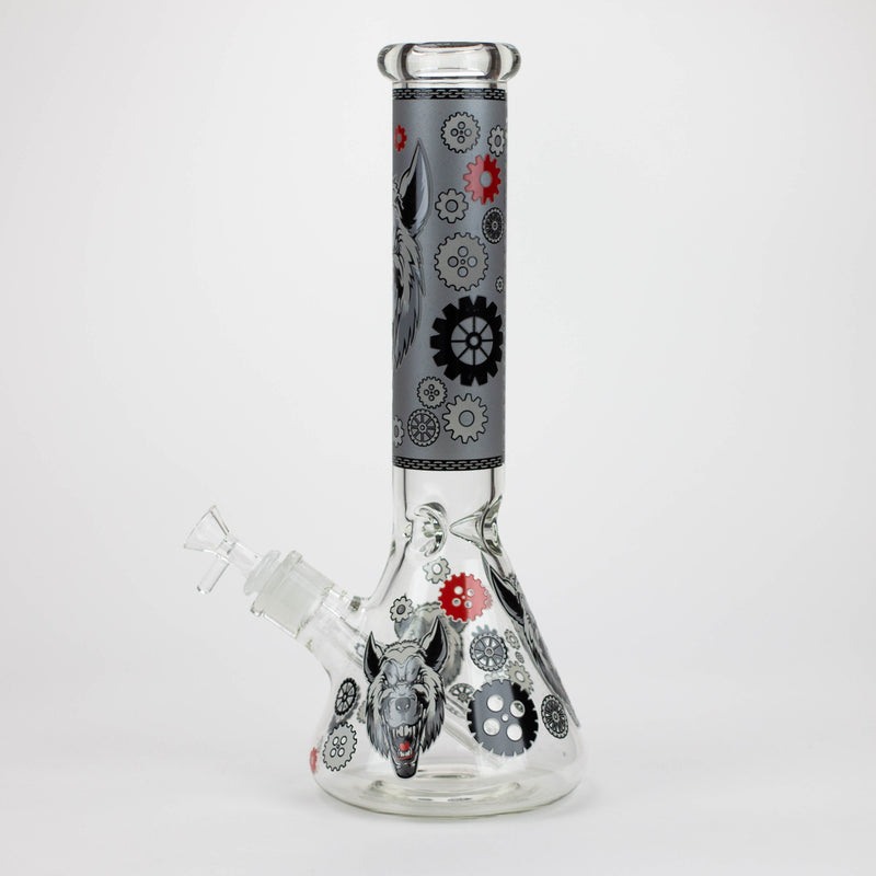 O 13.5 " JJ WOLF GLOW IN THE DARK BONG