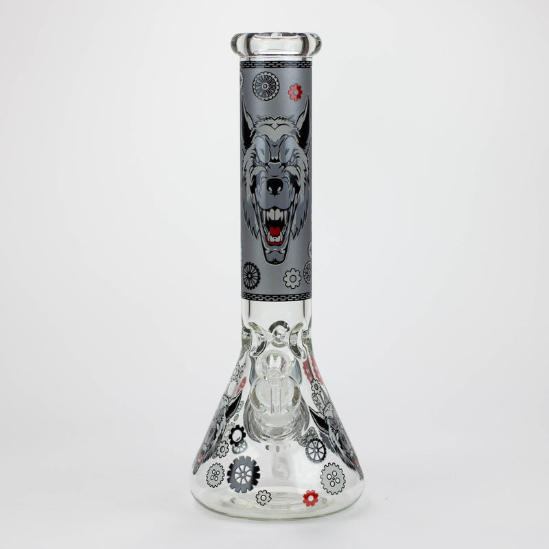 O 13.5 " JJ WOLF GLOW IN THE DARK BONG