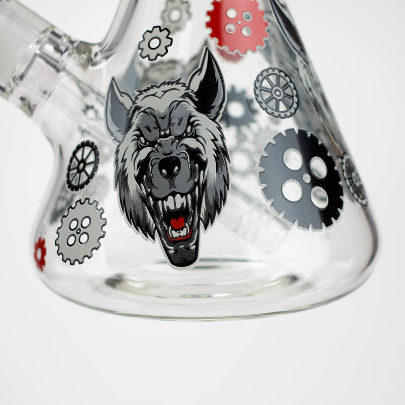 O 13.5 " JJ WOLF GLOW IN THE DARK BONG