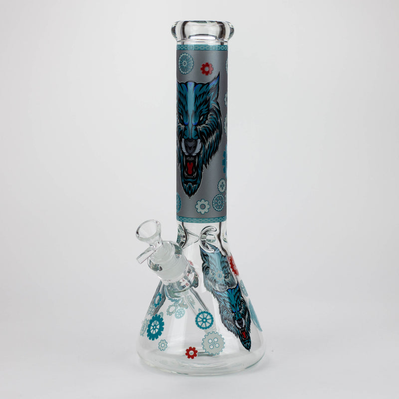 O 13.5 " JJ WOLF GLOW IN THE DARK BONG