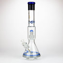 GENIE | 17" shower head percolator 7 mm glass water bong [GB20011] Glass Bong ONE B