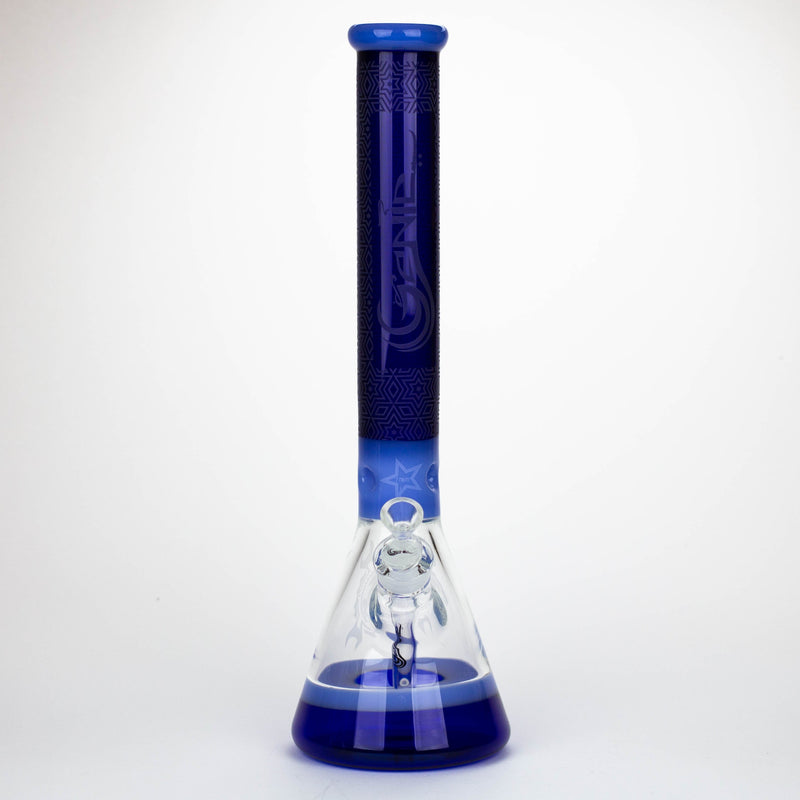 O Genie | 17" sandblasted artwork tube 7 mm glass water bong [GB21006]