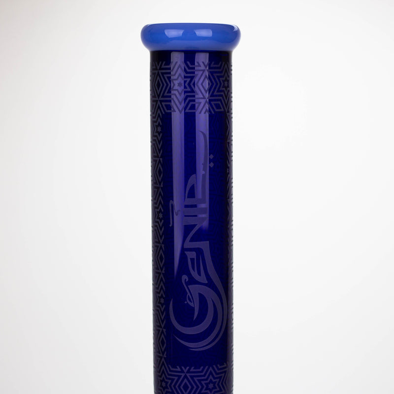 O Genie | 17" sandblasted artwork tube 7 mm glass water bong [GB21006]