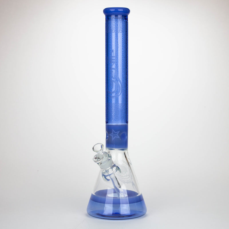 O Genie | 17" sandblasted artwork tube 7 mm glass water bong [GB21006]