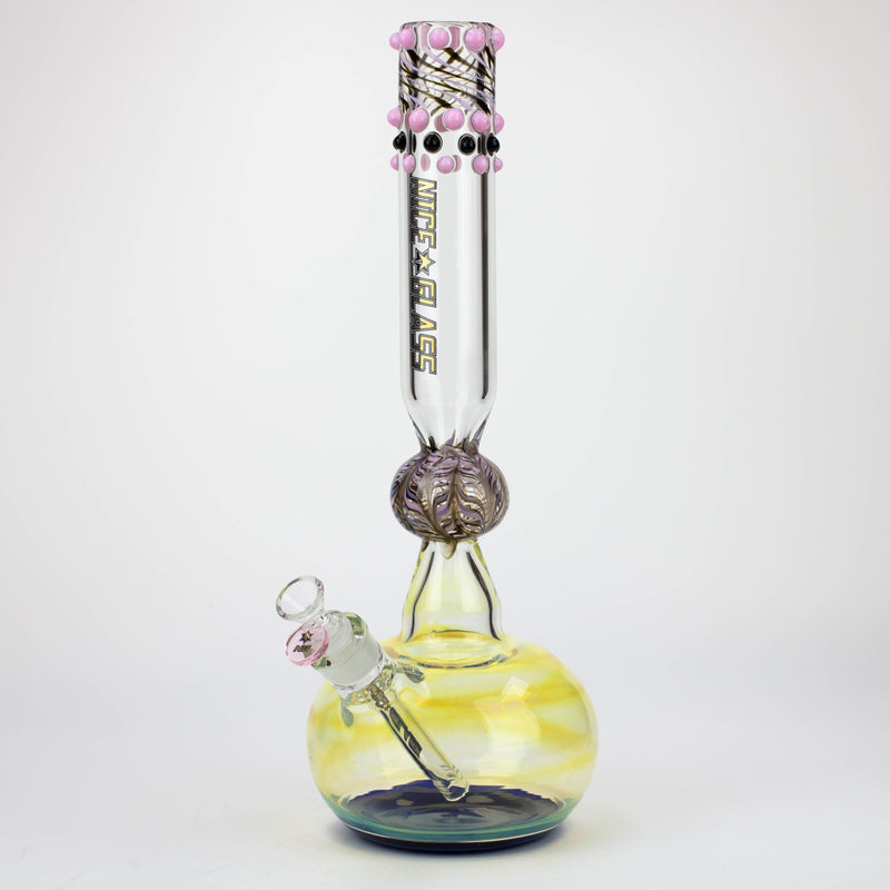 O NG | 17 inch Dotted and Fumed Round Base Beaker [S396]