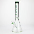 NG | 16 inch 9mm Flat Mouth Beaker [S202] Glass Bong High-End Brands Glass GREEN