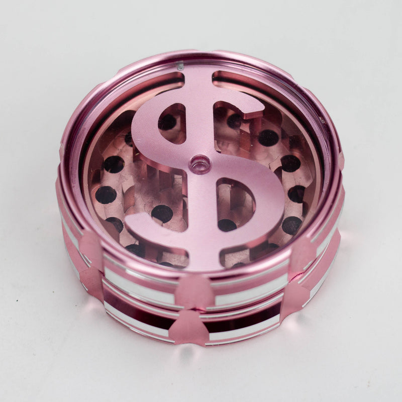 O 2.5" aluminum grinder 4 layers with Dollar design [GA10]