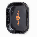 SMALL METAL ROLLING TRAY Tray Purple Haze Smoke Inc BRUH WOODS