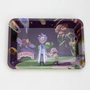 SMALL METAL ROLLING TRAY RT Tray Purple Haze Smoke Inc RM Cartoon