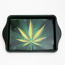 SMALL METAL ROLLING TRAY HD Tray Purple Haze Smoke Inc GREEN LEAF