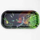 SMALL METAL ROLLING TRAY OV Tray Purple Haze Smoke Inc R&M Cartoon