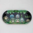 SMALL METAL ROLLING TRAY OVM Tray Purple Haze Smoke Inc R&M Cartoon Green
