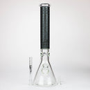 Genie | 17" sandblasted artwork tube 7 mm glass water bong [GB21004] Glass Bong ONE